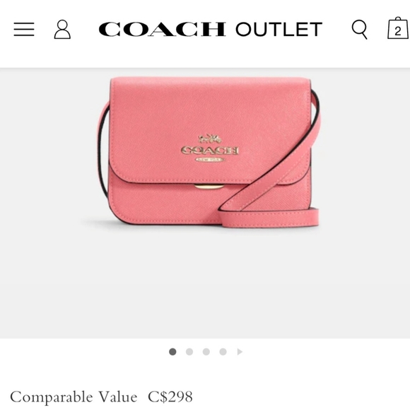 100% Authentic COACH Taffy and Gold Mini Brynn Crossbody Purse - Picture 1 of 9